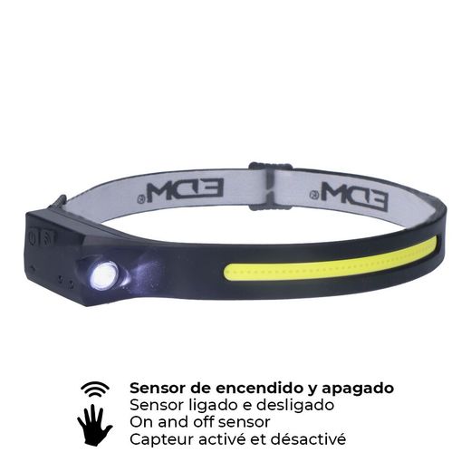 Linterna Frontal Con Sensor Recargable