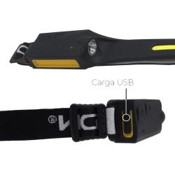 Linterna Frontal Con Sensor Recargable