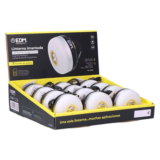 Linterna Imantada Led 260 Lm 3Cct  6500 / 7000 / 2900 K Ip44 3 W Bateria Recargable 1100 Mah Ø 66 X 40 Mm