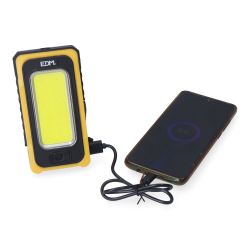 Linterna Led Cob Solar Force, Recargable, Con Gancho E Imán, 10 W 750 Lm
