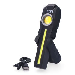 Linterna Led De Trabajo True Work Cob 5 W 200Lm + 200Lm + Spot Superior 50Lm, Recargable