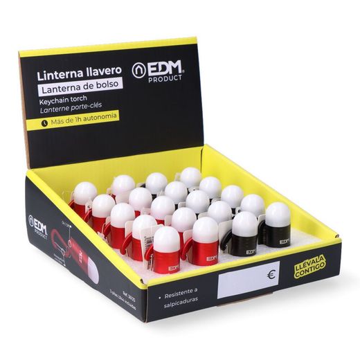 Linterna Led Llavero Nanokey, Con Mosqueton, 3Xlr44 Incluidas, Colores Surtidos