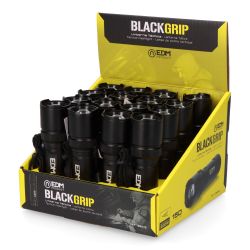 Linterna Led Táctica Black Grip 150 Lm Con Zoom, 3 X Aaa (Incluidas), Aluminio