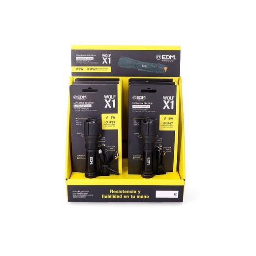 Linterna Led Táctica Wolf X1 Recargable 550 Lm / 200 Lm Ip67 Ø3,2 X 13,9 Cm