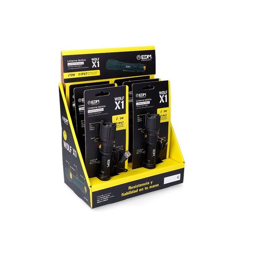 Linterna Led Táctica Wolf X1 Recargable 550 Lm / 200 Lm Ip67 Ø3,2 X 13,9 Cm