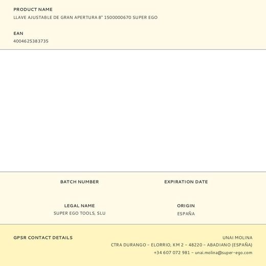 Llave Ajustable De Gran Apertura 8 Pulg