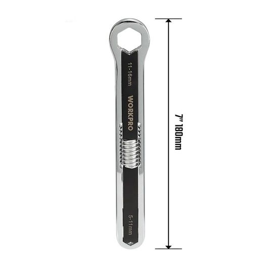 Llave Ajustable Universal, Métrica Y Sae, 5 - 16 Mm