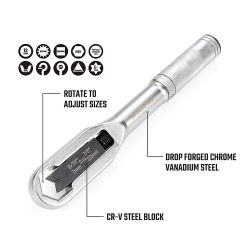 Llave Ajustable Universal, Métrica Y Sae, 7 - 22 Mm