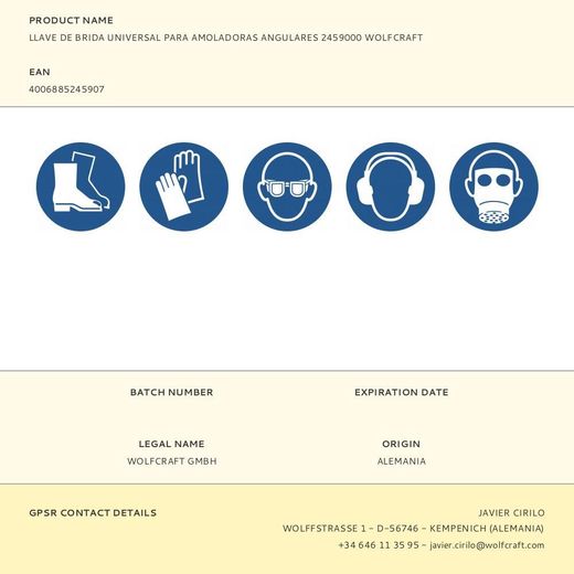 Llave De Brida Universal Para Amoladoras Angulares