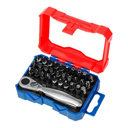 Llave De Carraca Mini Y Puntas ¼ Pulg, Juego 32 Piezas
