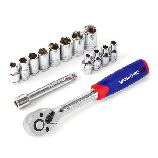 Llave De Vaso 3/8 Pulg, Juego 14 Piezas