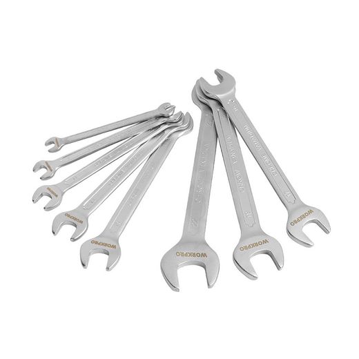 Llave Fija De Dos Bocas, Cromo Vanadio, Juego 8 Piezas