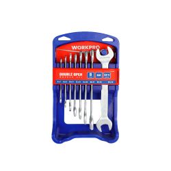 Llave Fija De Dos Bocas, Cromo Vanadio, Juego 8 Piezas