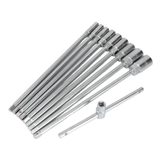 Llave T Con Vasos Intercambiables, 8-19 Mm, Juego 10 Piezas