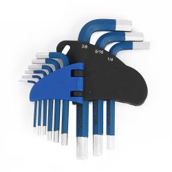 Llaves Allen Cortas, Juego 9 Piezas, Métrico
