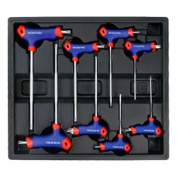 Llaves Torx Mango En T, T10-T50, Juego 8 Piezas