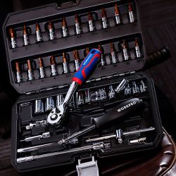 Llaves Vaso  ¼ Pulg, Juego 46 Piezas