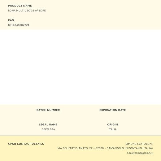 Lona Multiuso 16 M² Ldpe