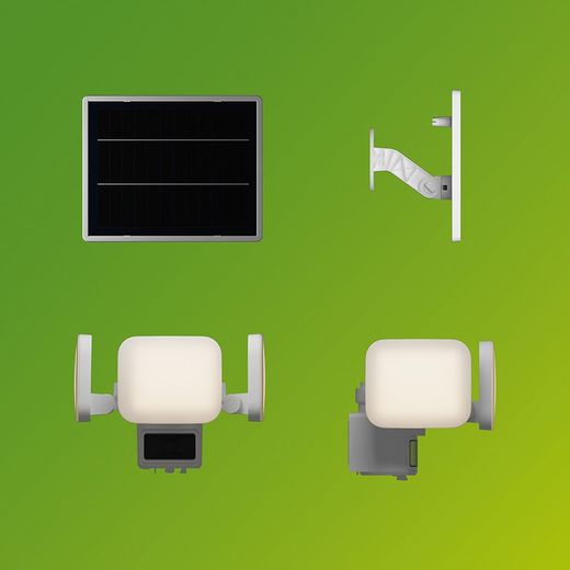 Luz De Seguridad Solar Zyren Blanca 24,5 W, 4000/50 Im, 3000 K