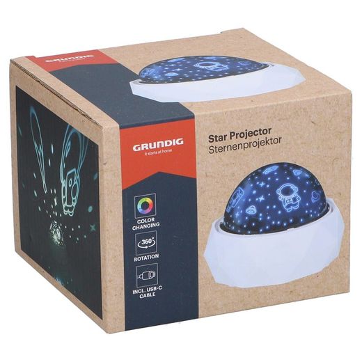 Luz Nocturna Decorativa Led Proyección Espacial 11,5 X 11,5 X 9 Cm