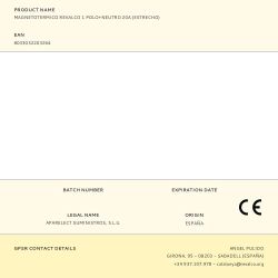 Magnetotermico Revalco 1 Polo+Neutro 20A (Estrecho)