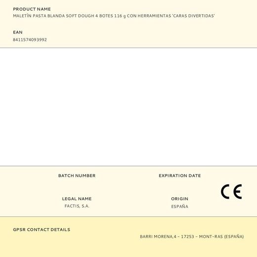 Maletín Pasta Blanda Soft Dough 4 Botes 116 G Con Herramientas 'Caras Divertidas'