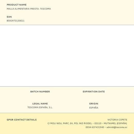 Malla Alimentaria Presto