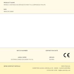 Mando A Distancia De Repuesto Para Tv Lg Srp4030/10 Philips