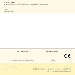 Mando A Distancia De Repuesto Para Tv Sony Srp4020/10 Philips