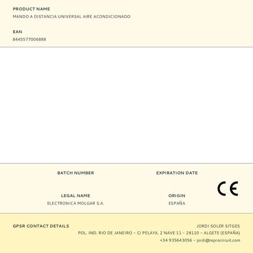 Mando A Distancia Universal Aire Acondicionado