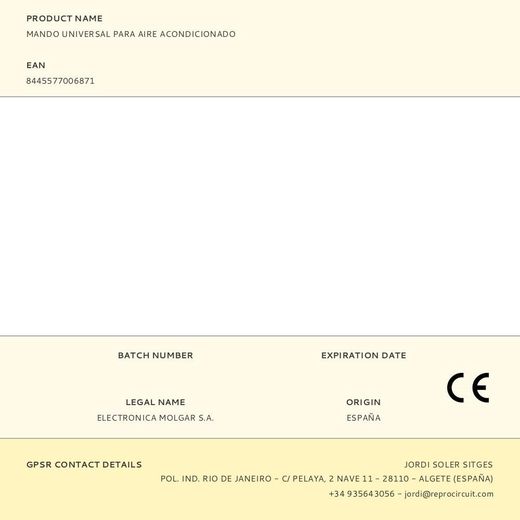 Mando Universal Para Aire Acondicionado