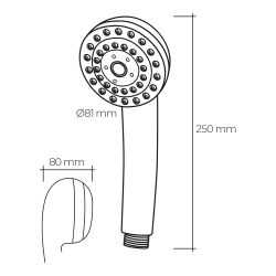 Mango De Ducha Anticalcareo Clasico 5 Funciones Color Cromo