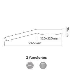 Mango De Ducha Anticalcareo Square 3 Funciones Color Cromo