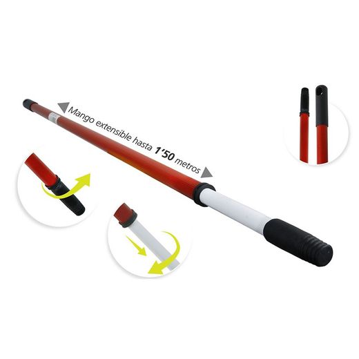 Mango Metálico Extensible 86 -150 Cm Rosca Ø22 Mm