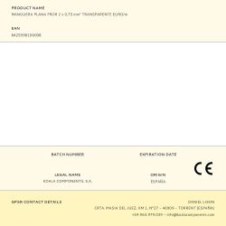 Manguera Plana Fror 2 X 0,75 Mm² Transparente Euro/M