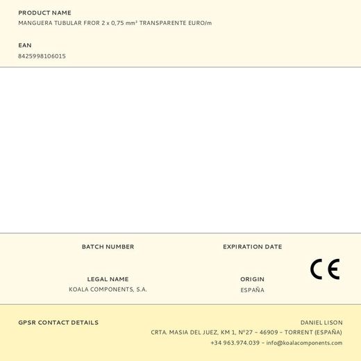 Manguera Tubular Fror 2 X 0,75 Mm² Transparente Euro/M