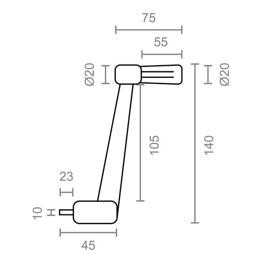 Manilla Para Torno Persiana Pr27 40 Kg Blanco
