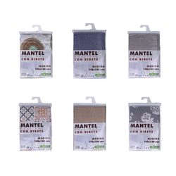 Mantel De Hule Ribeteado Cuadrado Modelos Variados 140 X 140 Cm