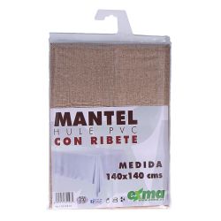 Mantel De Hule Ribeteado Cuadrado Modelos Variados 140 X 140 Cm