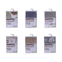 Mantel De Hule Ribeteado Redondo Modelos Variados Ø140 Cm