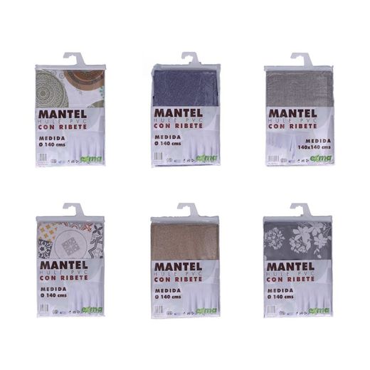 Mantel De Hule Ribeteado Redondo Modelos Variados Ø140 Cm