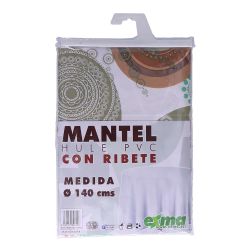 Mantel De Hule Ribeteado Redondo Modelos Variados Ø140 Cm