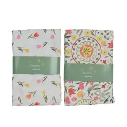 Mantel De Poliéster Y Algodón, Diseño De Flores, Modelos Variados, 140 X 250 Cm