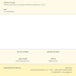 Mantel Individual De Colores Variados, 43 X 30 Cm