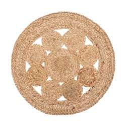 Mantel Individual De Yute Calado Ø38 Cm