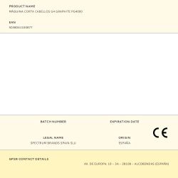 Máquina Corta Cabellos G4 Graphite Pg4000