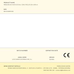 Máquina De Vacío 20 L/Min, Con 2 Rollos 28 X 600 Cm