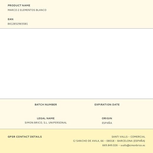 Marco 2 Elementos Blanco