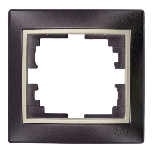 Marco Para 1 Elemento Marco Negro Y Aro Perla 83X81X10Mm. Serie Europa Solera Erp71Nu