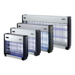 Mata Insectos Profesional Eléctrico, Cromo/Negro, 2 X 20W, 150 M², 63,5 X 9 X 36 Cm